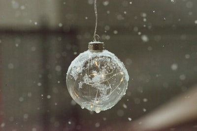 透明装饰特写照片